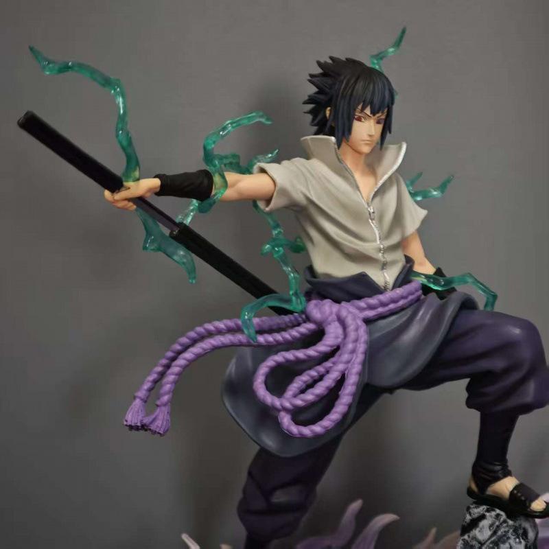 Naruto Shippuden Peripheral Ten Years Naruto Sasuke Toy Anime Scene Table Model Ornament Doll Gift