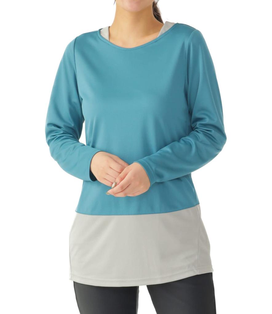 egneL Yoga and Training Made In Long Sleeve Gym UV Protection Women's Tops, Japan, T-Shirt, Wear, (003, Green, M)