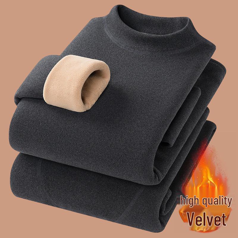 Ανδρικό Σετ Θερμής Εσωτερικής Ένδυσης από Παχύ Μαλλί Αρνιού - Φούτερ & Παντελόνι Φθινόπωρο/Χειμώνας για Προστασία από το Κρύο