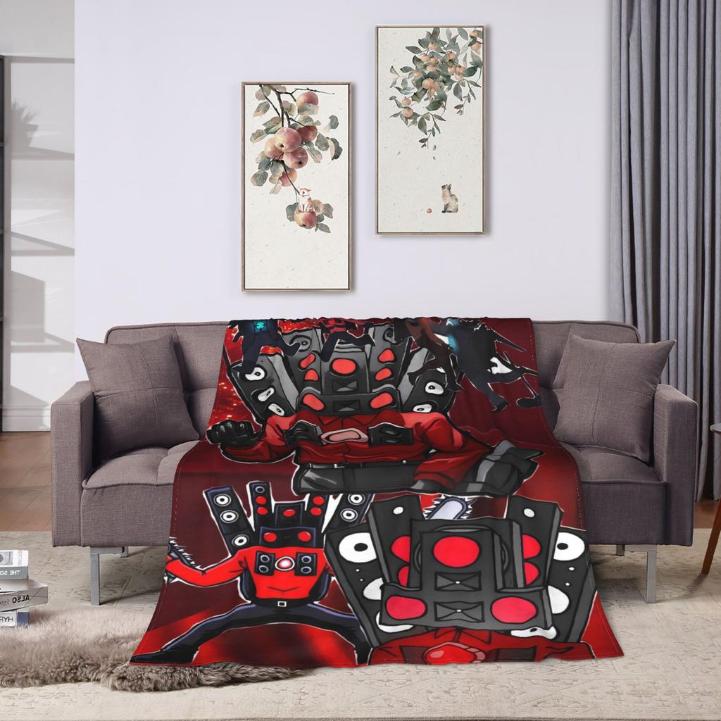 Skibidi Toilet Speakerman Blanket Quality Warm  Bedding Throws Autumn Decorative Couch Chair Fluffy Bedspread