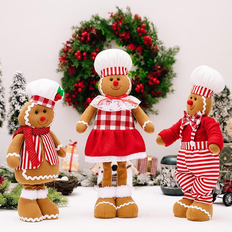 Man Whimsical Gingerbread Doll With Chef Hat In Expandable Styles For Joyful Decor Christmas