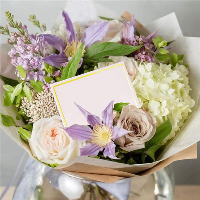 Place Cards 240 Small Tent Cards With Gold Foil Borders, Suitable For Weddings, Banquets, Table Cards, And Name Cards