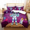 Astronaut Skateboard Duvet Cover Set King Queen Full Size For Kids Boys Girls Bedding Set Cartoon Style Polyester Quilt Cover