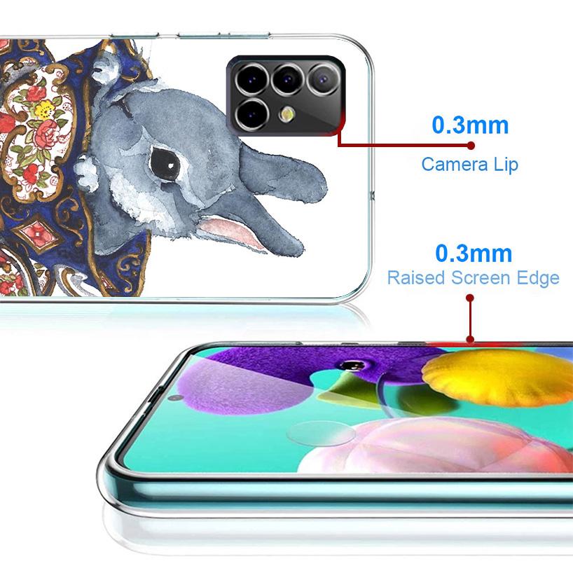 Cute Bunny Baby Rabbits Phnoe Case for Samsung Galaxy A15 A55 A35 A25 A14 A54 A34 A24 A13 A53 A33 A23 A52 A12 A32 A22 A04S A03S