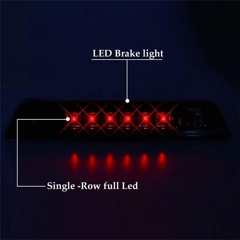 For Jeep Grand Cherokee Wk 2005-2010 Rear High Mount Brake Light LED 3Rd Third Brake Light Parts (Smoke Lens)