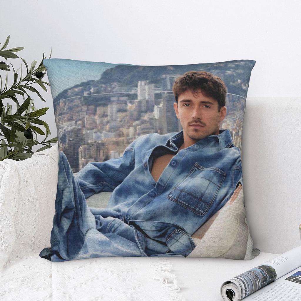 C-Charles Leclerc Pillow Cover Stuff Printing Cushion Cover Decoration Throw Pillow Case Cover Home Multi-Size