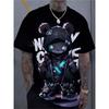 Men's T-Shirts Personalized Hip Hop Bear Pattern 3D Print Tops Tees Summer New Streetwear Oversized Unisex tShirt Men Clothes
