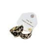 Autumn and Winter New Retro Style Leopard Print Geometric Exaggerated Ear Buckle Simple and Atmospheric High-end Feeling Unique
