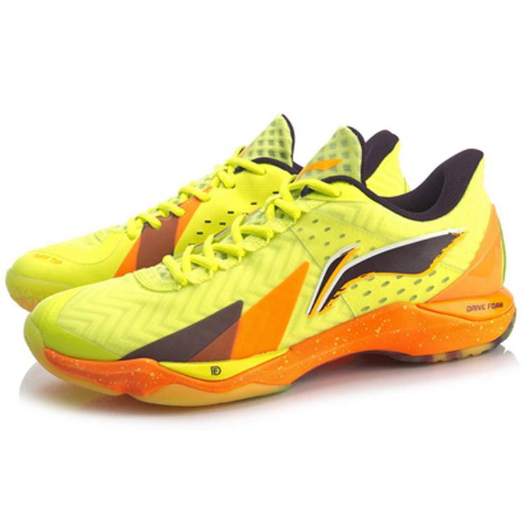 Li Ning Raid Badminton Shoes Unisex Low top Neon Green Orange AYAQ007-3
