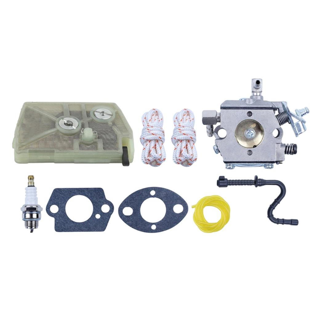 Carburetor for 028 028AV 028WB chainsaws compatible with For Tillotson HU40D WT16B mower includes filter gasket