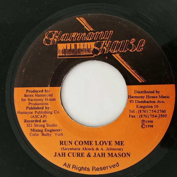 

7inch Record JAH CURE JAH MASON Run Come Love Me NONE Harmony House 1998 Jamaica Reggae Ska Dub Used