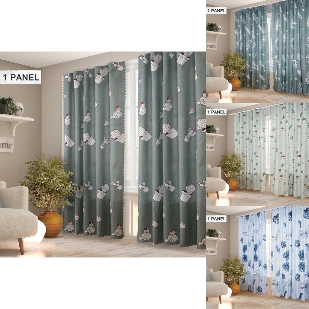 Nordic Style Blackout Window Curtain With Velcro And Hooks For Modern Homes