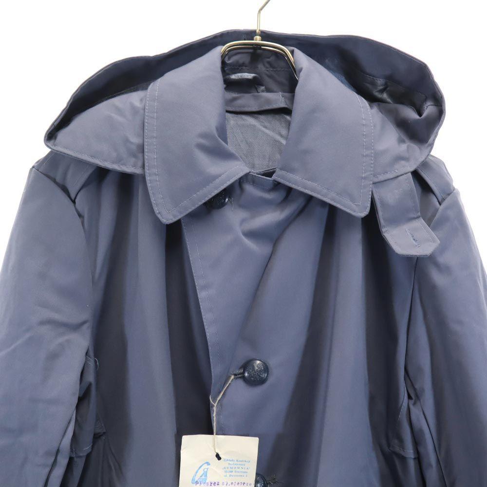 VINTAGE 70s 80s dead stock Long sleeve trench coat Blue Men's Used