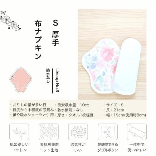 AENUANCE Cloth Pads, Absorbent for Menstrual Discharge, 5-Pack, Thick, 10cc Capacity, Small, Non-Waterproof, AESH-5P-V04