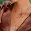 Gold Star Station 925 Silver Necklace N061-04G