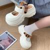 Fashion Buckle Strap Thick Bottom Mary Jane Sandals Women Mix Color Chunky Platform Slippers Woman Summer Fashion Eva Wedge Heel Sandals