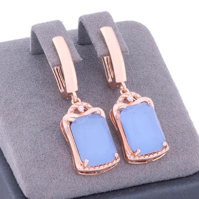 Women's Retro Geometric Zircon Drop Earrings - Colorful and Exquisite