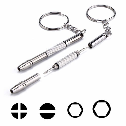 4in1 Precision Screwdriver for Glasses Glasses Screwdriver Keychain Repair Tool with Keychain XADMIN Precision Screwdriver for Mobile Phones Watches G