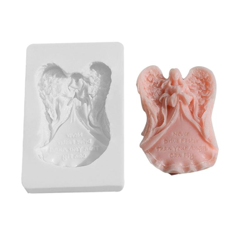 Silicone Pray Angel Plaster Candle Mold Epoxy Clay Craft DIY Ornaments Jewelry Making Tool Chocolate Fondant Mold