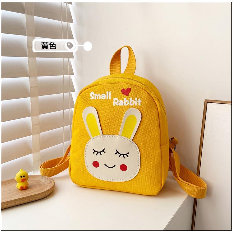 Skolväska, söt canvas för pojkar och flickor, barnryggsäck, liten ryggsäck för tidig utbildning.