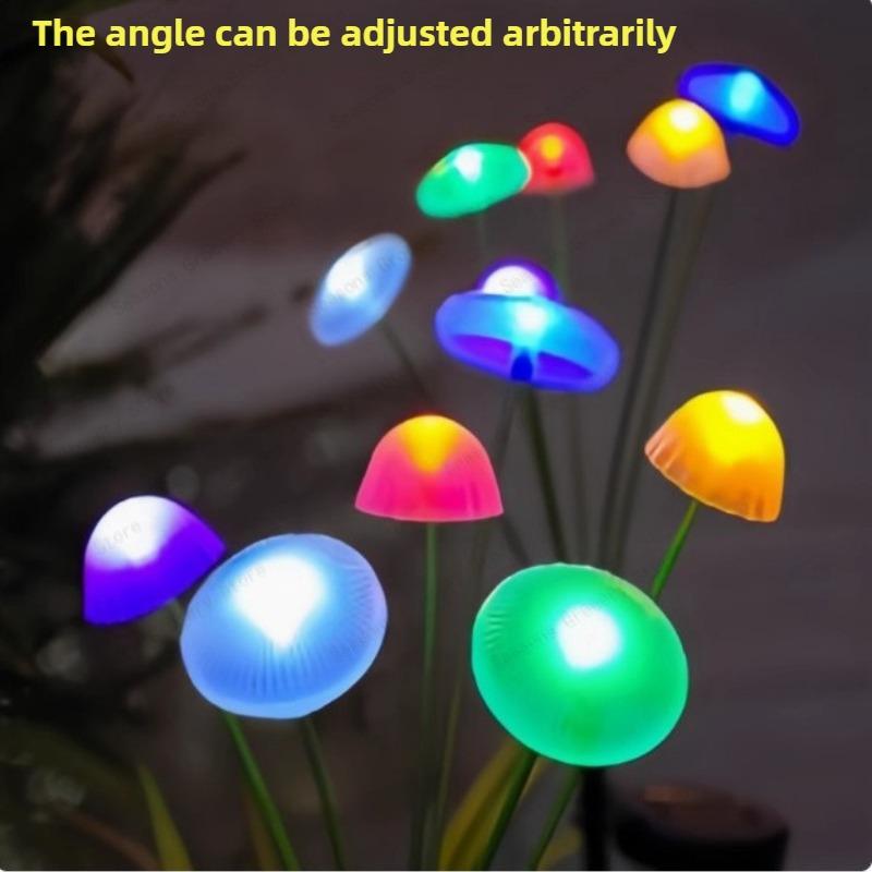 Mushroom Solar Lights LED Outdoor Waterproof Decorative Garden Jellyfish Sway Solar Lights for Yard Lawn Christmas Pathway Patio