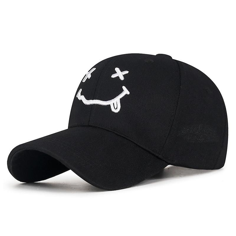 Smile Embroidered Polyester Cap Sun Shade Men Women Outdoor Sports Wear Daily