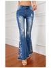 Women's 3D Embroidery Flare Jeans