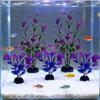 2/8PCS Artificial Plants Set - Durable PE Material Aquarium Plants , Perfect for Home & Office Fish Tanks