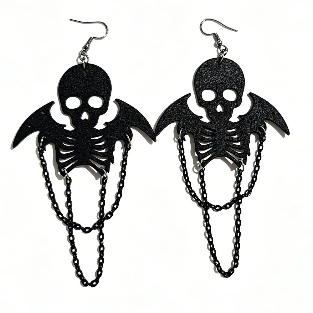 New Multiple Earrings Halloween Earrings Bat Skull Tassel Spider Web Earrings Party Ball Accessories