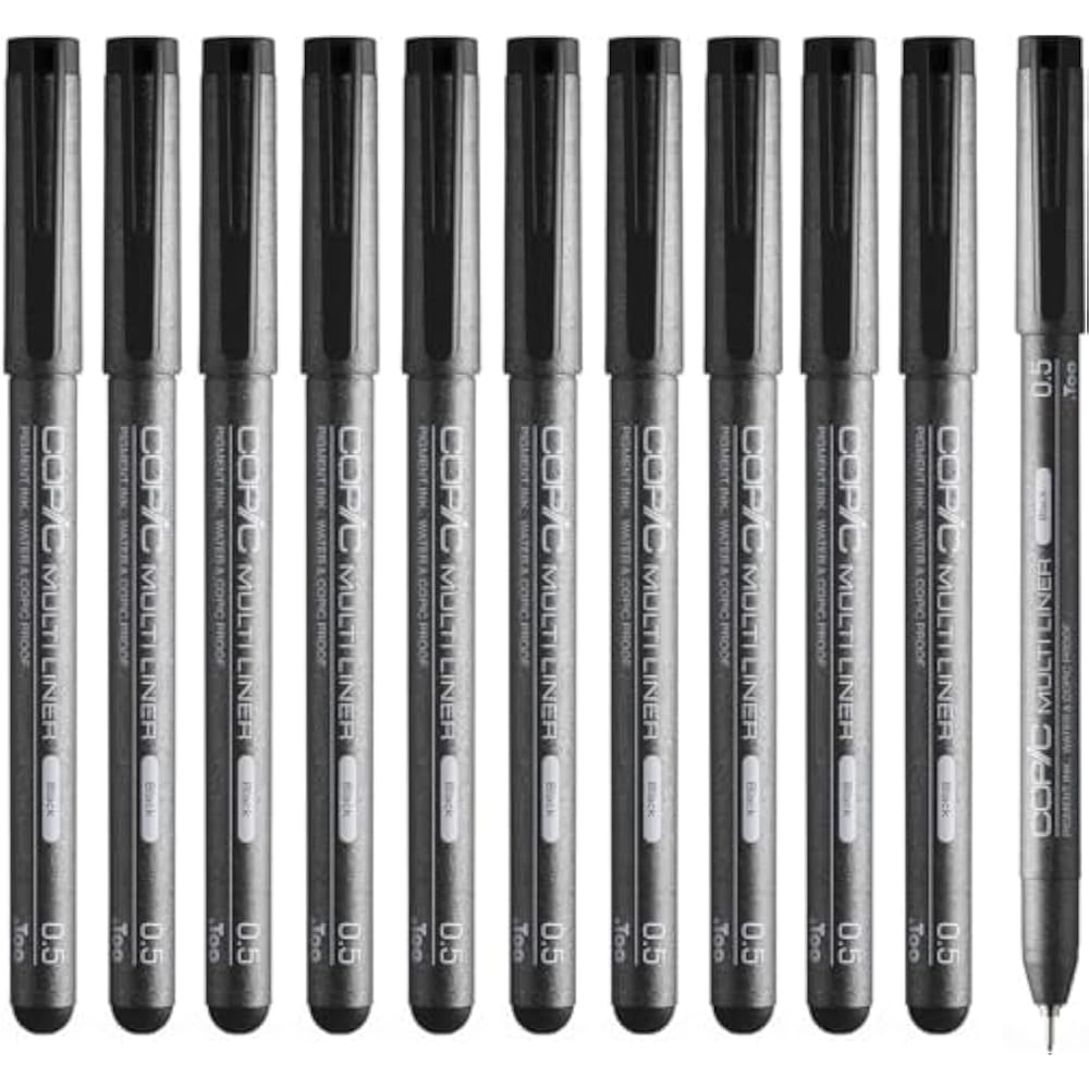 Too Copic Multi Liner Black 0.5mm [Bulk Buy Set of 12]
