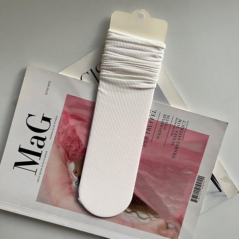 

Носки Morandi Solid Color Summer Ice Mid-Tube — тонкие, дышащие, в японском стиле для женщин One Size