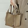 Design Tc Cowhide Large Capacity Genuine Leather Fashion Handbag Deformable Commuter Vegetable Basket Bag Bucket Women'S Bag