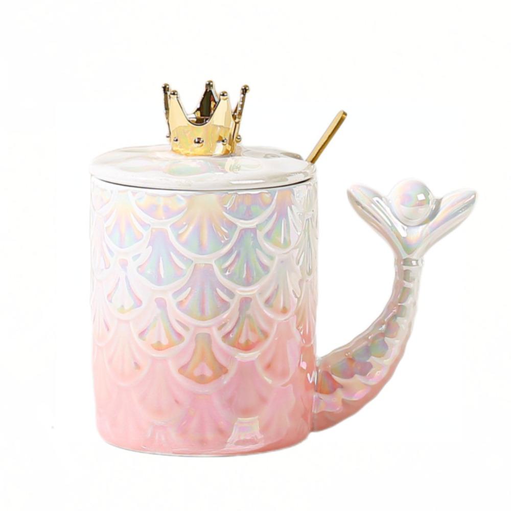 Creative fish scale, mermaid mug, continental breakfast cup, personalized fish tail coffee mug, novelty water cup