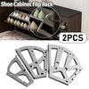 2 Bucăți Balama Dulap Pantofi Oțel Raft Pantofi Suport Flip Cadru Metalic Balama Raft Pantofi Durabil