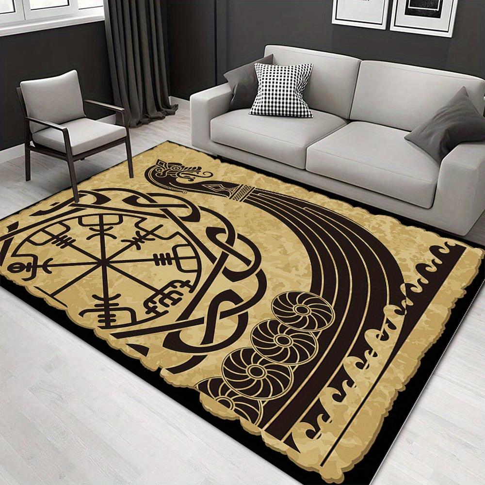 1pc 24546127180 Pattern Carpet, Area Rug For Living Room Bedroom Room Bed Chair Laundry Entryway Corridor Yard Non-slip Outdoor Camping Rug