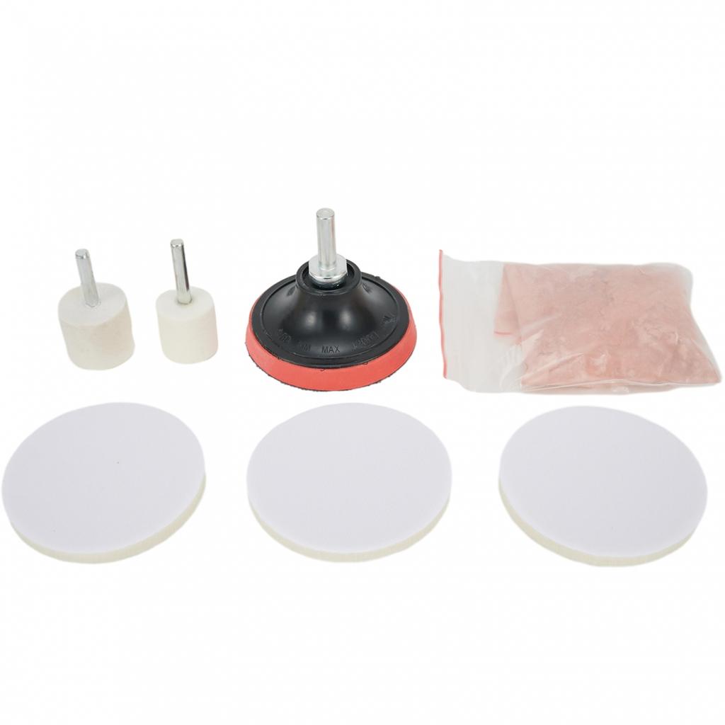 8pcs Glass Polishing Kit Convenient Felt Polishing Wheel Practical