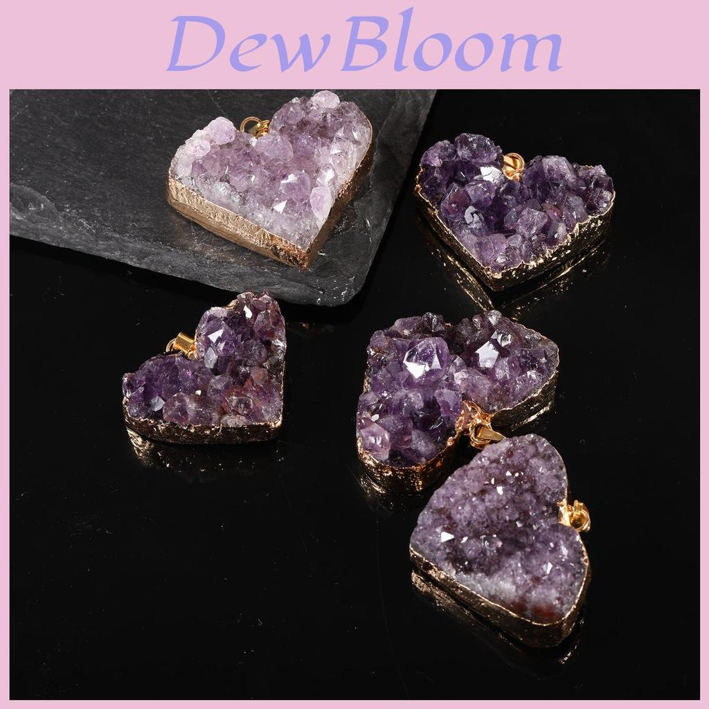 Uruguay Purple Quartz Crystal Pendant Necklace With Heart Shaped Design For Fashion Jewelry