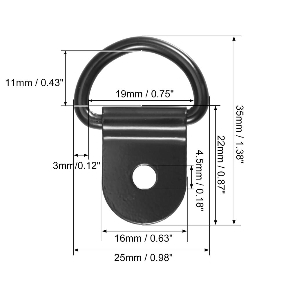 X AUTOHAUX D-Ring Tie Down Anchor D-Ring Anchor Lashing Rings for Trailer Truck Boat
