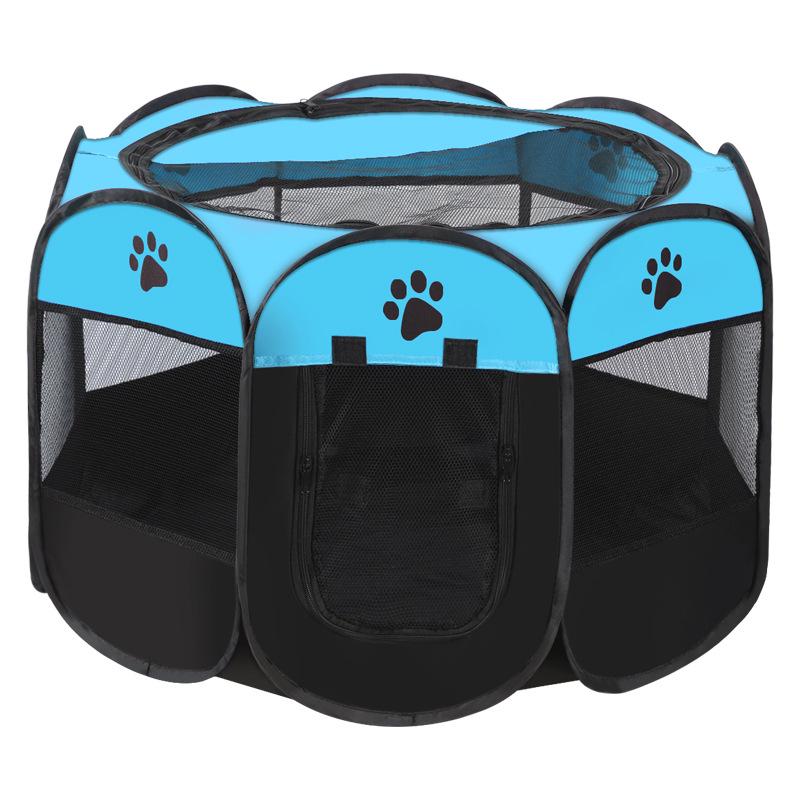 Octagonal Foldable Scratch-Resistant Pet Fence and Tent for Dogs and Cats