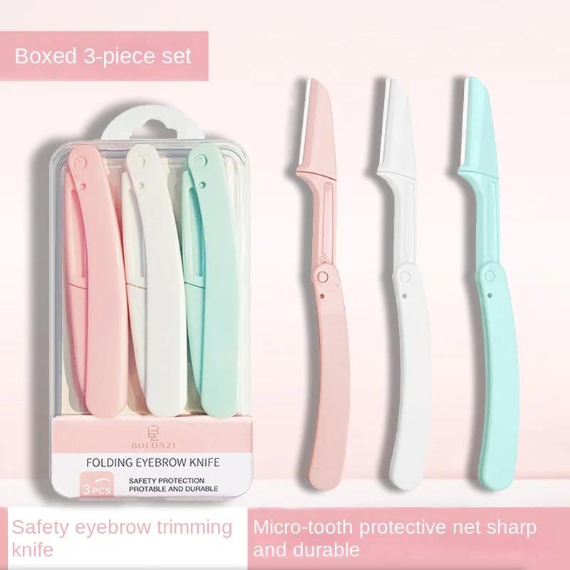 

Safe Folding Trimmer Face Razor for Women Ladies Face Shaver Eyebrow Trimmer Blade Anti-Scratch Razor Makeup Tools Eyebrow
