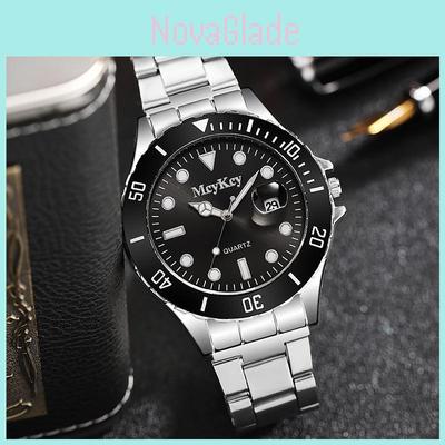 Mens Quartz Watch With Calendar Function And Alloy Band For Daily Casual Wear