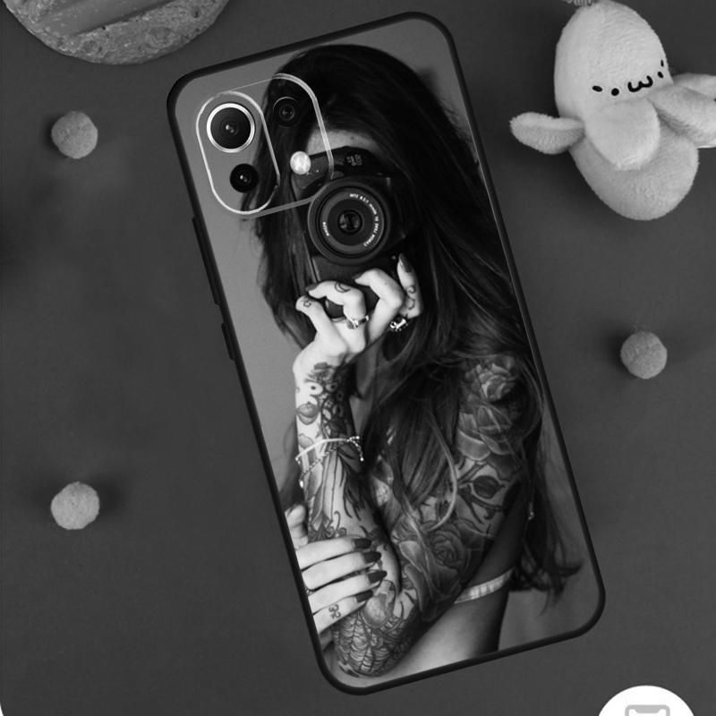 Sexy Sleeve Tattoo Girl Case For Xiaomi 15T Pro 13T 14T 14 15 Ultra 17 Pro Max POCO F8 Pro F5 F6 F7 X5 X6 X7 Cover