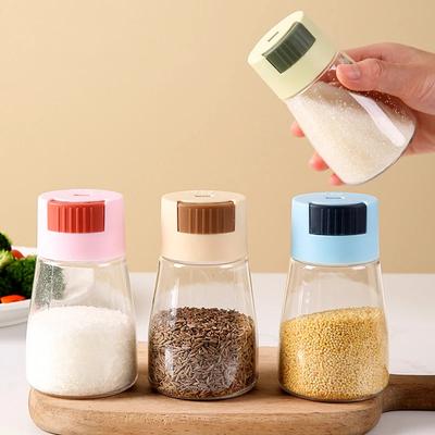 Küchenrationierung Salzstreuer Salzkontrollflasche Glas Salzstreuer Gott Maß Salz ab Würzdose Küchenwürzflasche