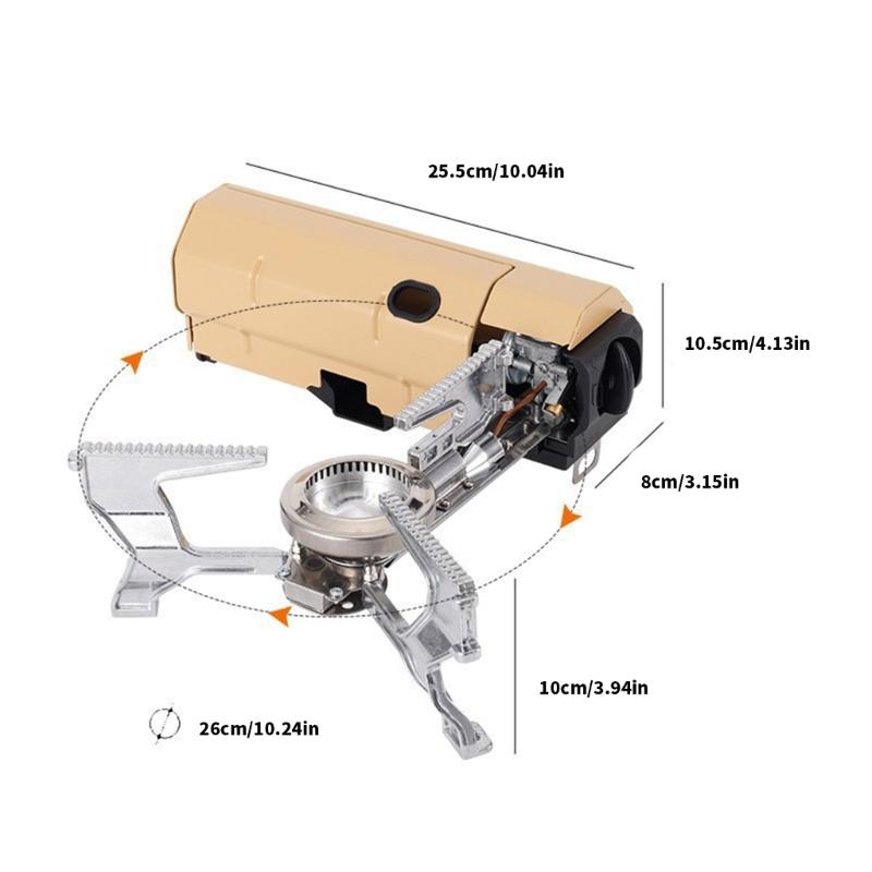 WindProofed Camp Gas Stove Outdoor Tourist Stove Strong Fire Heaters Tourism Cooker Emergencies Cooking Equipment