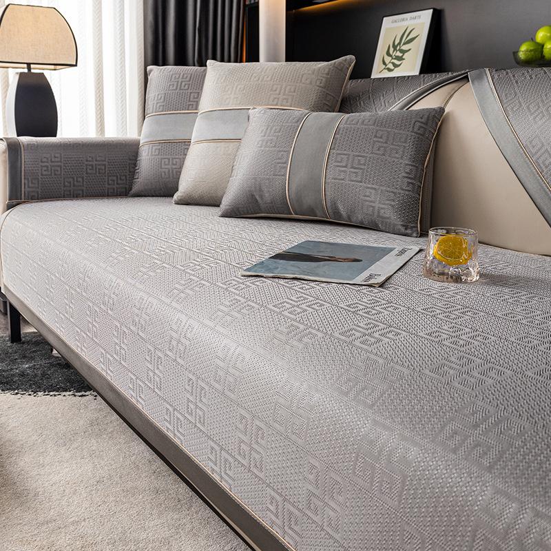 Chuluo Summer Sofa Cushion  New Ice Silk Mat Cushion Light Luxury High-End Summer Non-Slip Sofa Cover
