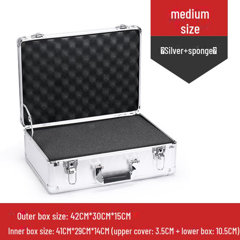 Portable Aluminum Alloy Toolbox for Electricians and Equipment Storage