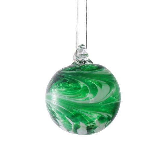Yousheng Christmas Pendant Glass Sphere Transparent Glass Hand-Painted Xmas Tree Festive Balls Home Decor Accent
