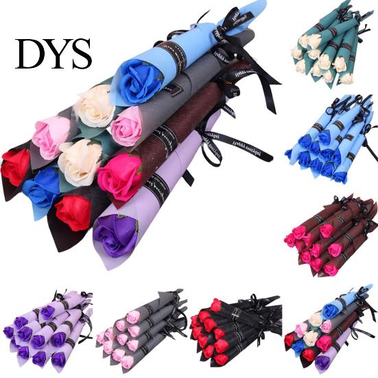 Wedding Supplies 10Pcs Soap Flower Gorgeous Exquisite Workmanship Realistic Fake Multicolor Fresh Keeping Artificial Home Decoration Craft