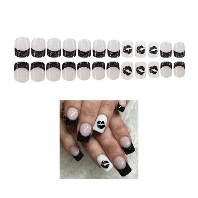 Square Nail Tips Acrylic Fake Nail Glues On Nail Press On Nail Artificial False Nail Stick On Nail for Womens Girls