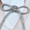 Elegant Diamond Embellished Bowknot Brooch Unique Collar Pin for Fashion Lovers